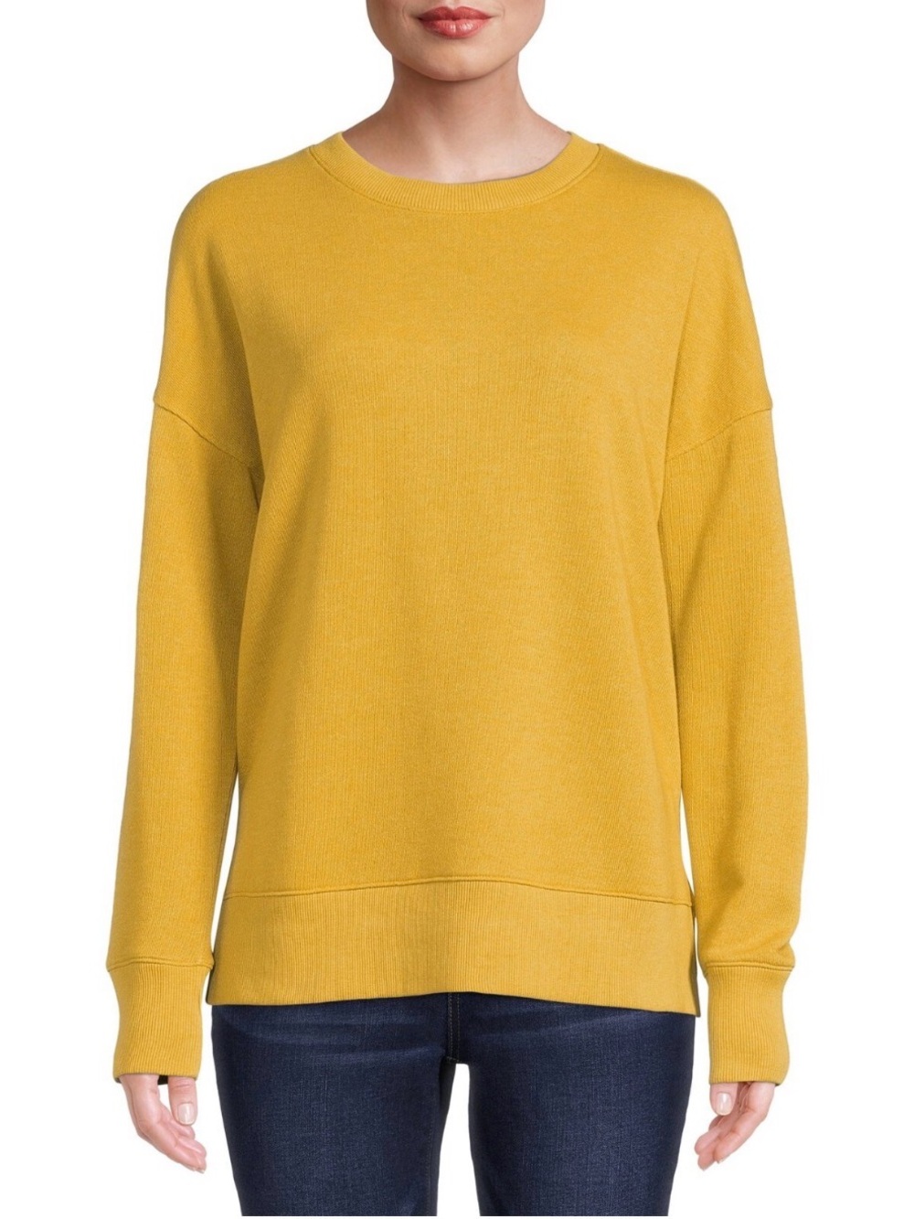 Women's Mustard Crewneck Sweater